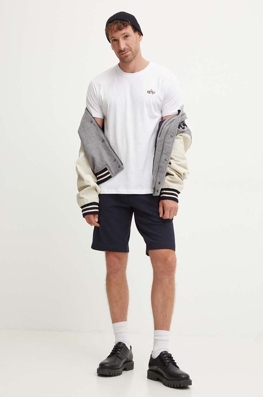 Bavlněné tričko Alpha Industries 148511 bílá AW24