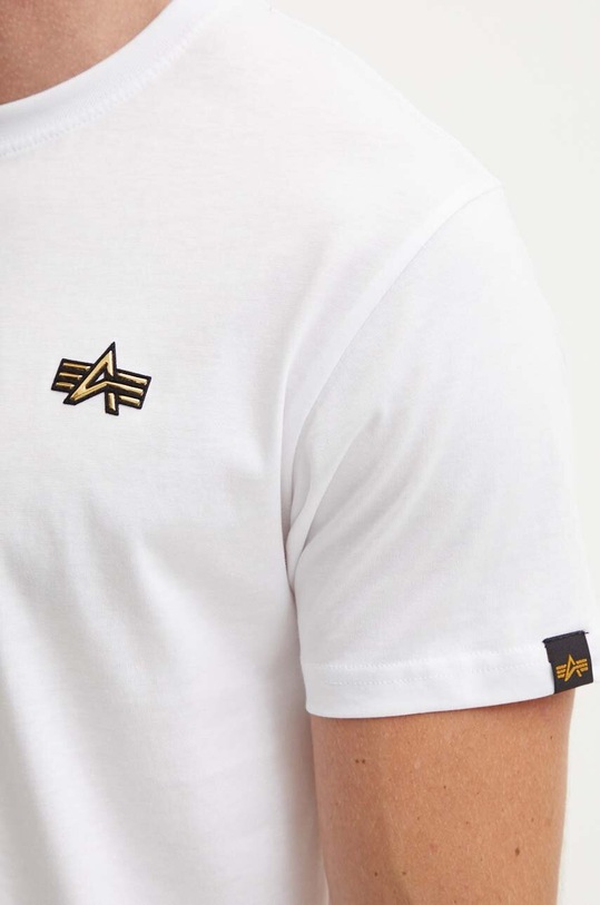 Bavlněné tričko Alpha Industries 148511 bílá