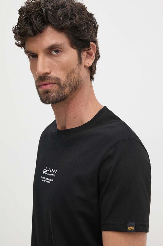 Alpha Industries tricou din bumbac negru 108501
