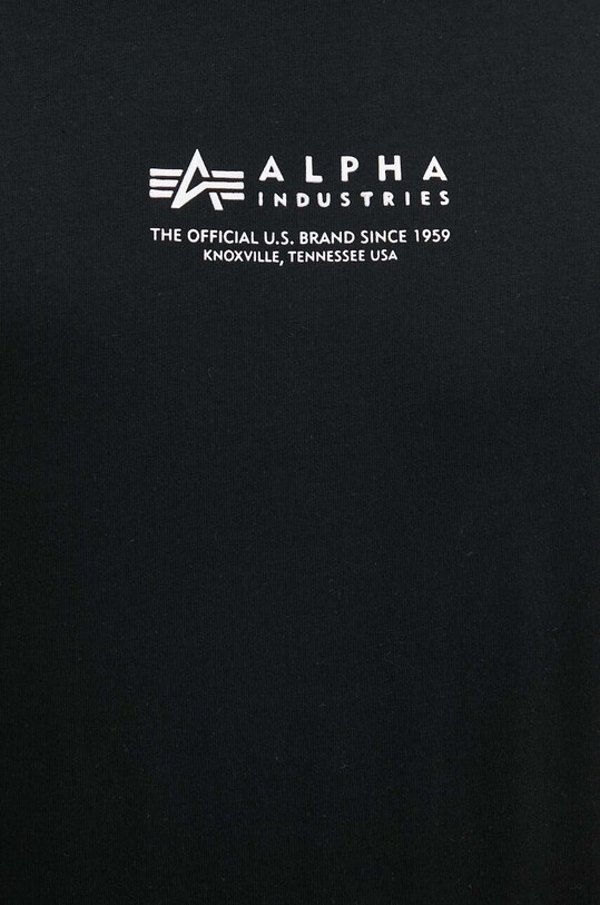 Alpha Industries tricou din bumbac 108501 negru
