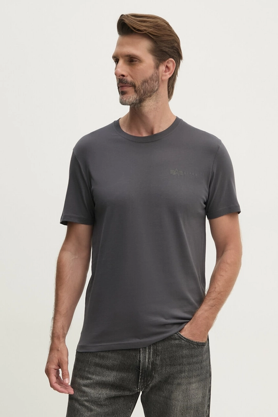 Alpha Industries t-shirt bawełniany nadruk szary 138505