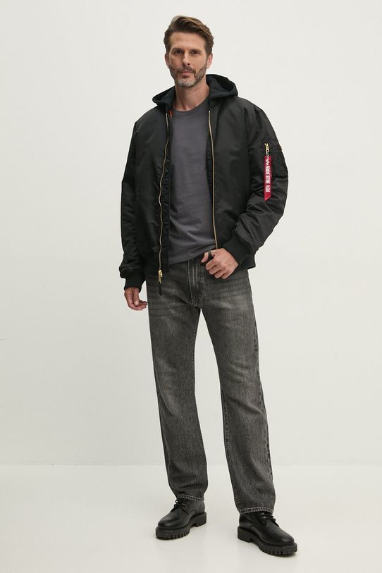 Alpha Industries t-shirt bawełniany 138505 szary AW24