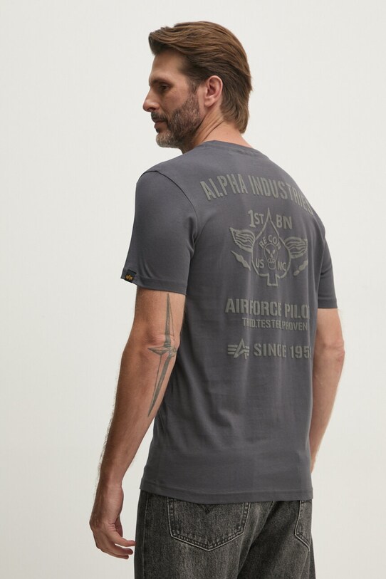 Îmbrăcăminte Alpha Industries tricou din bumbac 138505 gri