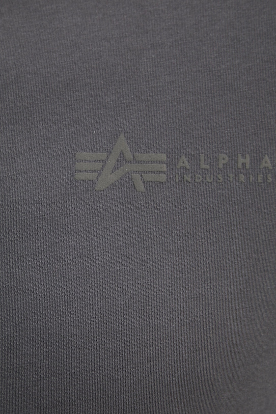 Bavlnené tričko Alpha Industries 138505 sivá