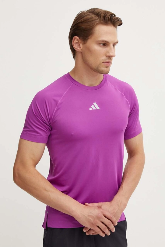 adidas Performance tricou de antrenament Gym+ uni violet IW8372