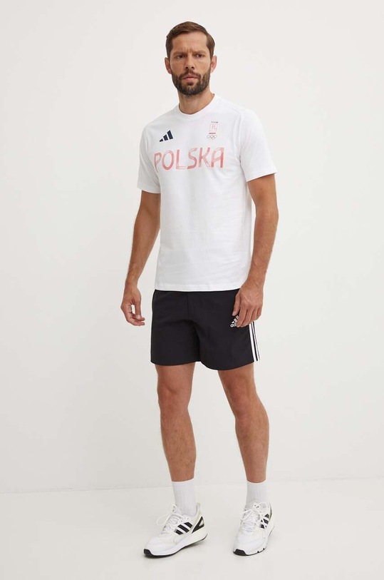 adidas Performance tricou Polska JF6672 alb AW24