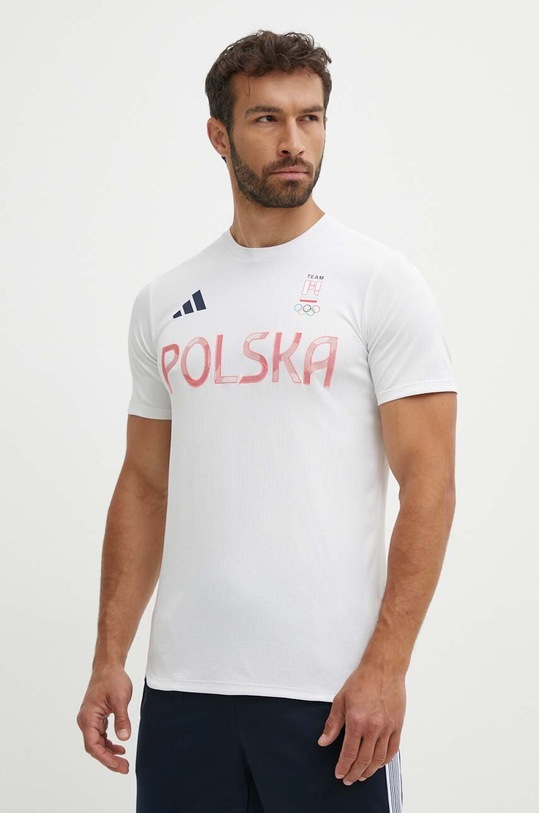 adidas Performance t-shirt treningowy HIIT Polska regular biały JF6679