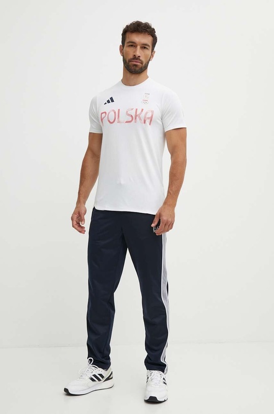 adidas Performance t-shirt treningowy HIIT Polska JF6679 biały AW24