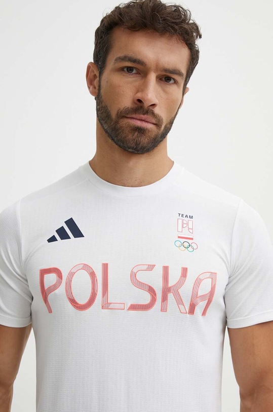 adidas Performance t-shirt treningowy HIIT Polska biały JF6679