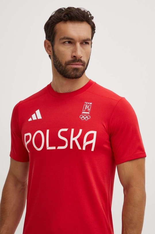 adidas Performance t-shirt treningowy HIIT Polska regular czerwony JF6680
