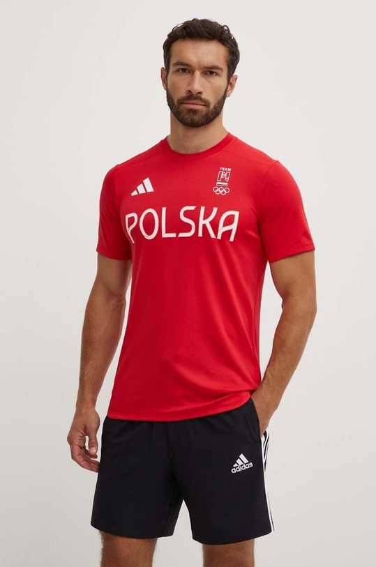 adidas Performance t-shirt treningowy HIIT Polska czerwony JF6680
