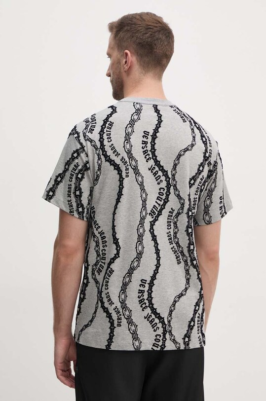 Ρούχα Βαμβακερό μπλουζάκι Versace Jeans Couture 77GAH6R0.JS415 γκρί
