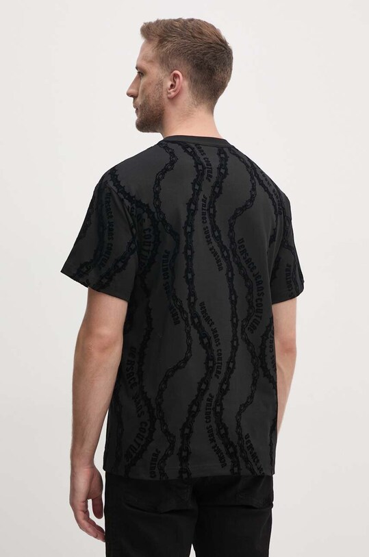 Oblečenie Bavlnené tričko Versace Jeans Couture 77GAH6R0.JS415 čierna