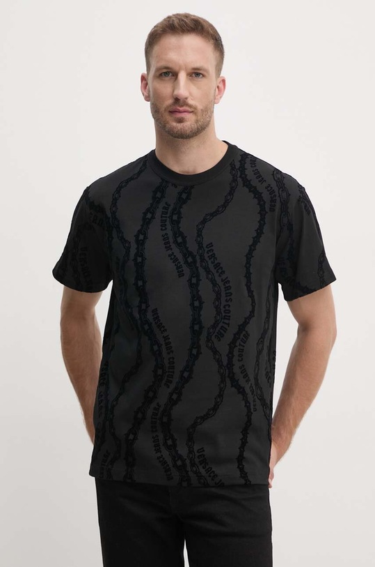Versace Jeans Couture t-shirt in cotone nero 77GAH6R0.JS415