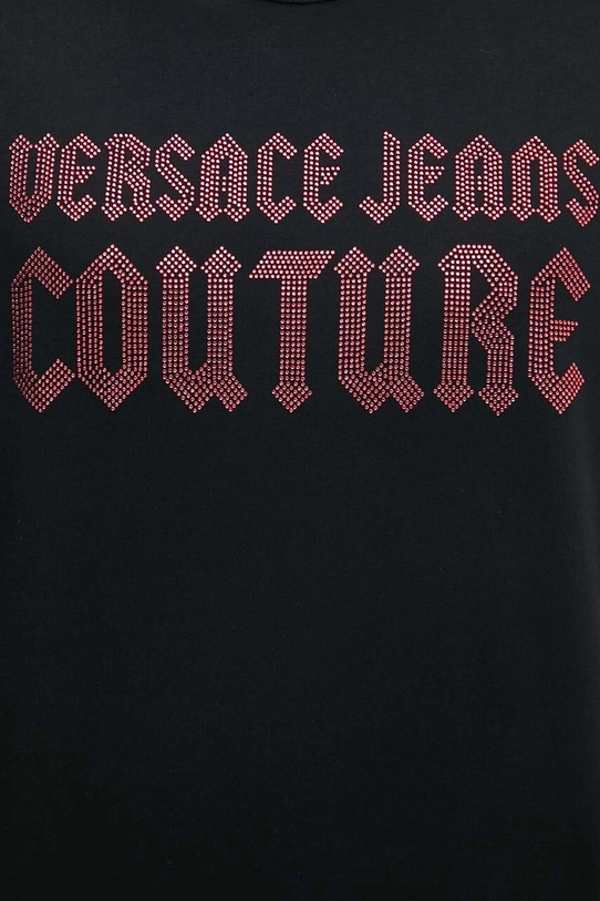 Хлопковая футболка Versace Jeans Couture 77GAHL00.CJ01L чёрный