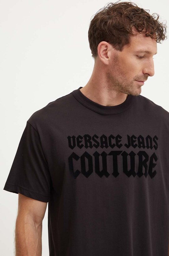 Versace Jeans Couture tricou polo negru 77GAHL01.CJ01L