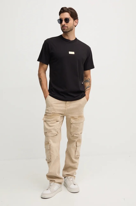 Versace Jeans Couture t-shirt bawełniany 77GAHT08.CJ00T czarny AW24