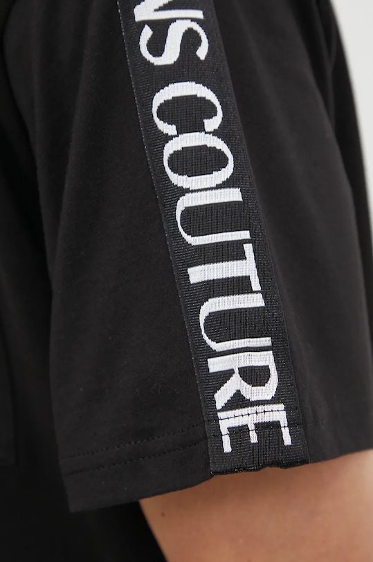 Хлопковая футболка Versace Jeans Couture 77GAHC02.CJ01C чёрный