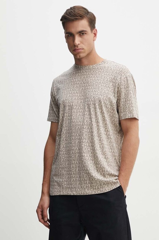 Armani Exchange tricou din bumbac 6DZTJA.ZJH4Z bej AW24