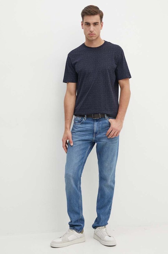 Bavlněné tričko Armani Exchange 6DZTJA.ZJH4Z námořnická modř AW24