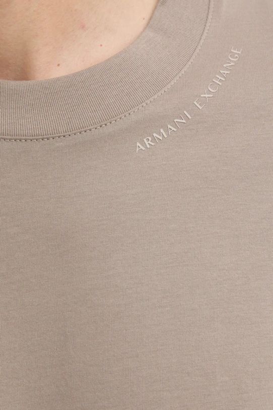 Хлопковая футболка Armani Exchange 6DZTJR.ZJ9AZ коричневый