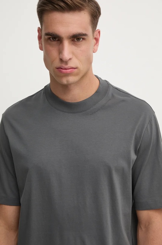 Odjeća Pamučna majica Armani Exchange 6DZTJR.ZJ9AZ siva