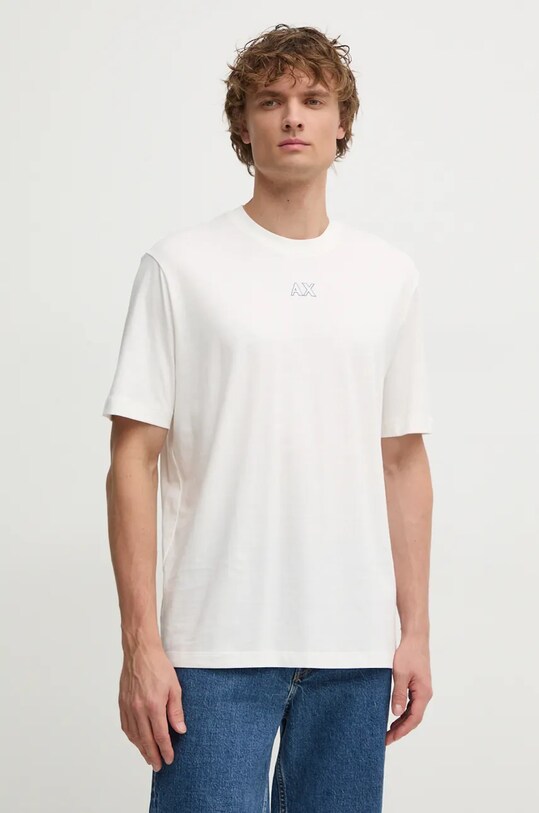 Хлопковая футболка Armani Exchange хлопок белый 6DZTJV.ZJLFZ