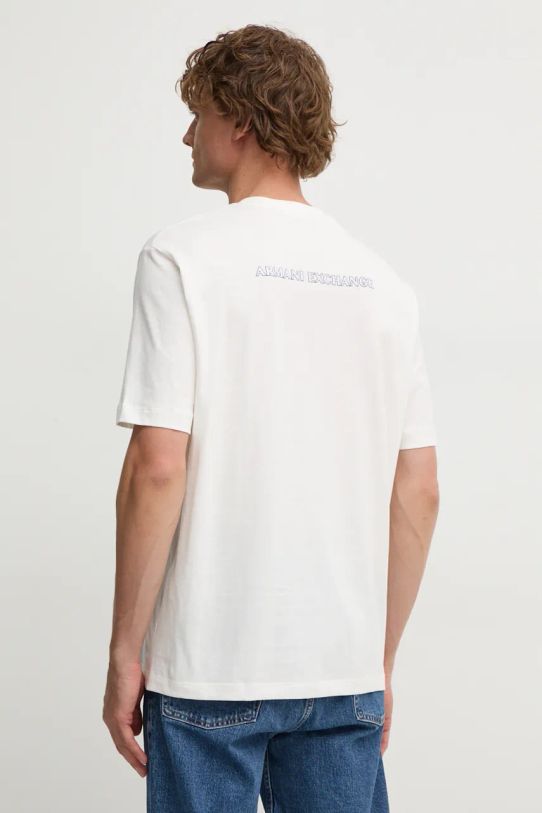 Oblečenie Bavlnené tričko Armani Exchange 6DZTJV.ZJLFZ biela
