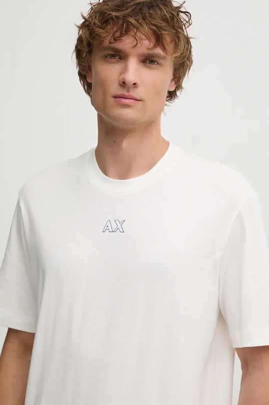 Bavlnené tričko Armani Exchange biela 6DZTJV.ZJLFZ