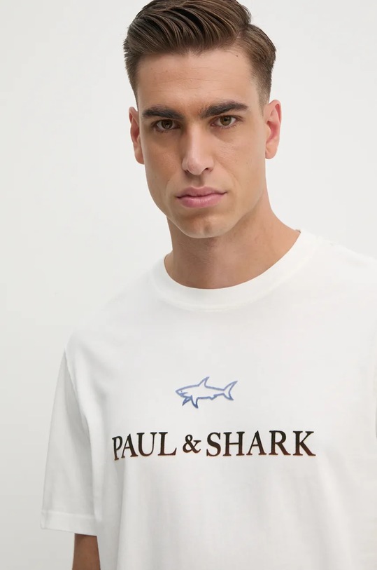 Paul&Shark tricou din bumbac alb 14311604