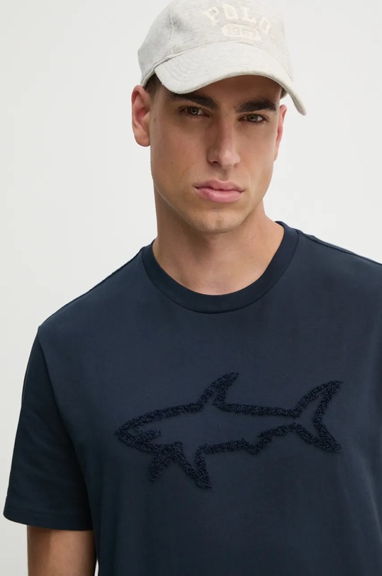 Bavlněné tričko Paul&Shark námořnická modř 14311608