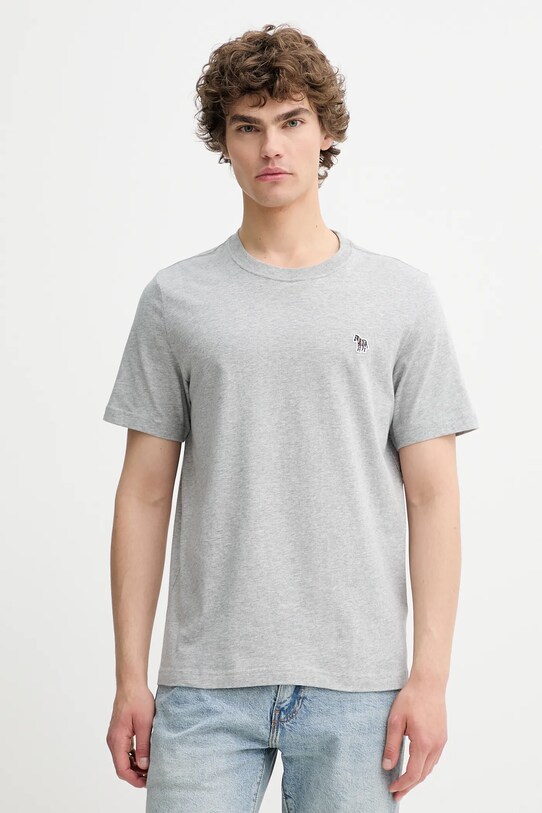 PS Paul Smith pamut póló pamut szürke M2R.011R.KZEBRA
