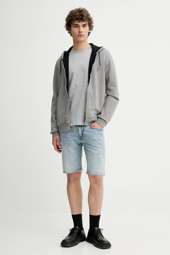 PS Paul Smith pamut póló M2R.011R.KZEBRA szürke AW25