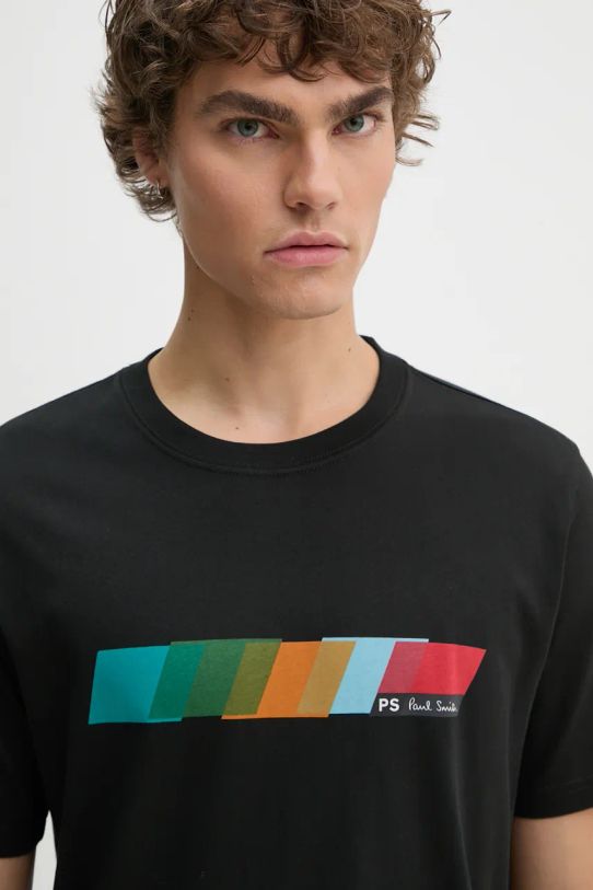 PS Paul Smith t-shirt bawełniany czarny M2R.011R.NP4794