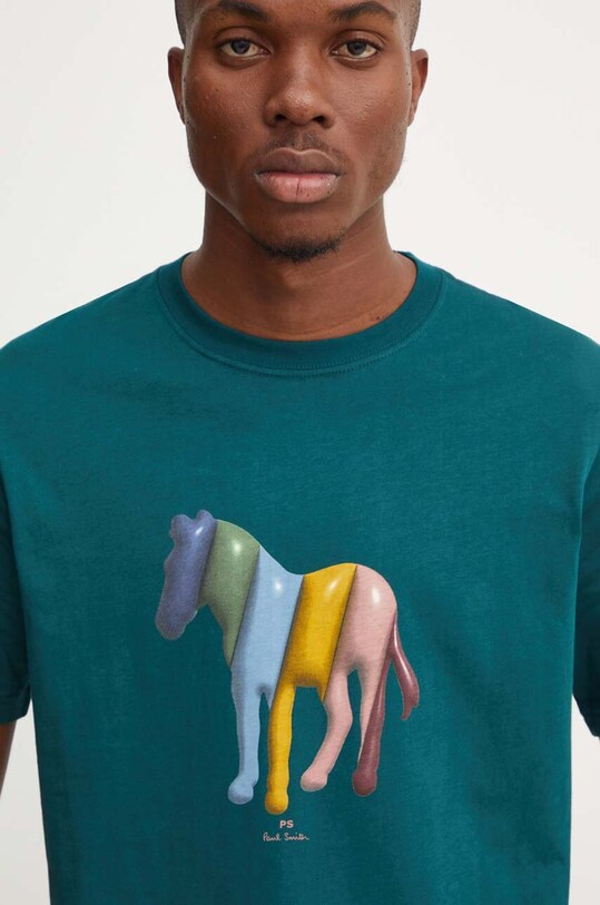 Pamučna majica PS Paul Smith M2R.011R.NP4806 zelena AW24