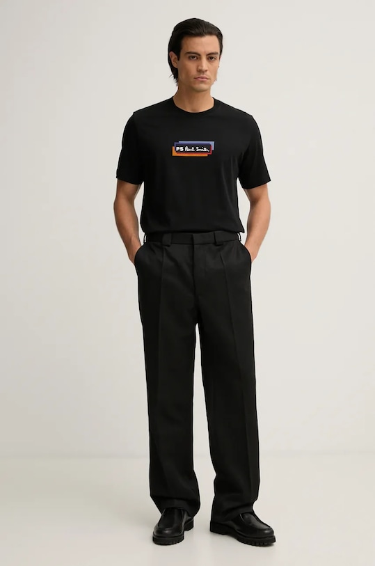 Бавовняна футболка PS Paul Smith M2R.011R.NP4808 чорний AW24