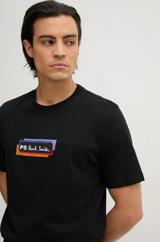 Бавовняна футболка PS Paul Smith чорний M2R.011R.NP4808