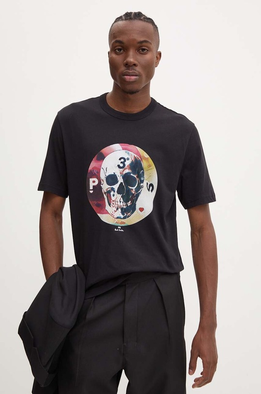 PS Paul Smith t-shirt bawełniany nadruk czarny M2R.220X.NP4800