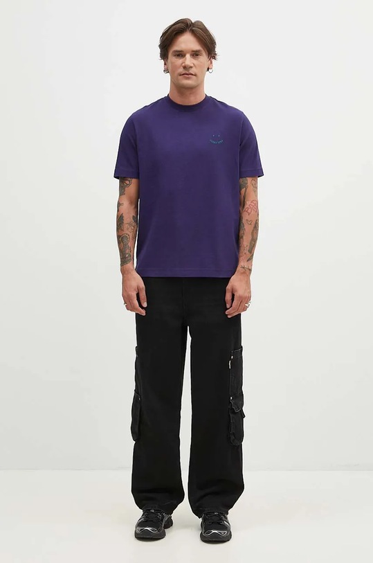 Памучна тениска PS Paul Smith M2R.965XE.N22116 тъмносин