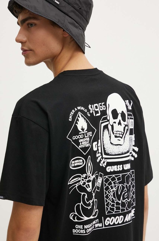Vans t-shirt bawełniany nadruk czarny VN000HFNBLK1