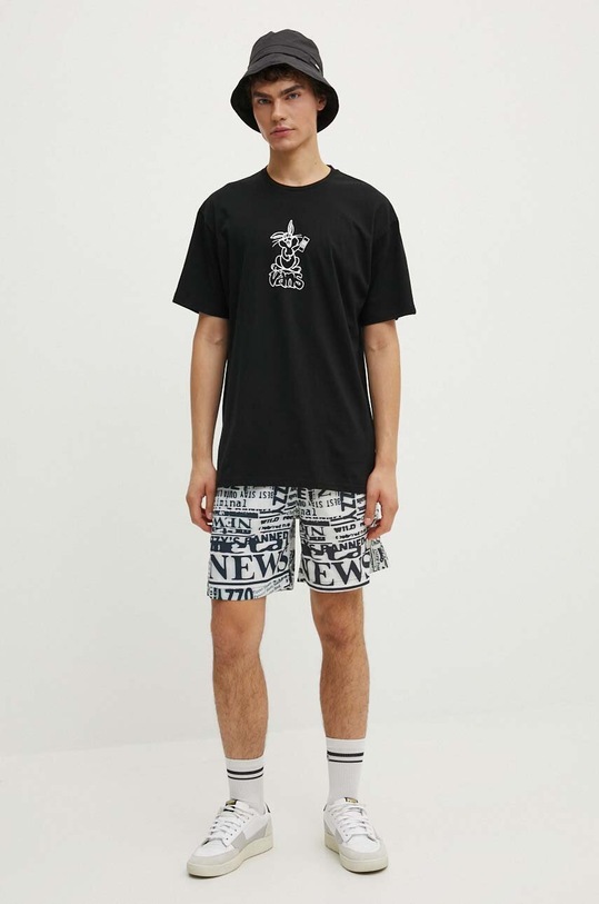 Vans t-shirt bawełniany VN000HFNBLK1 czarny AW24