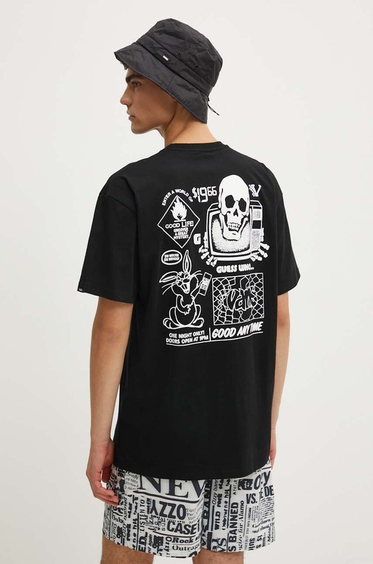 Vans t-shirt bawełniany czarny VN000HFNBLK1