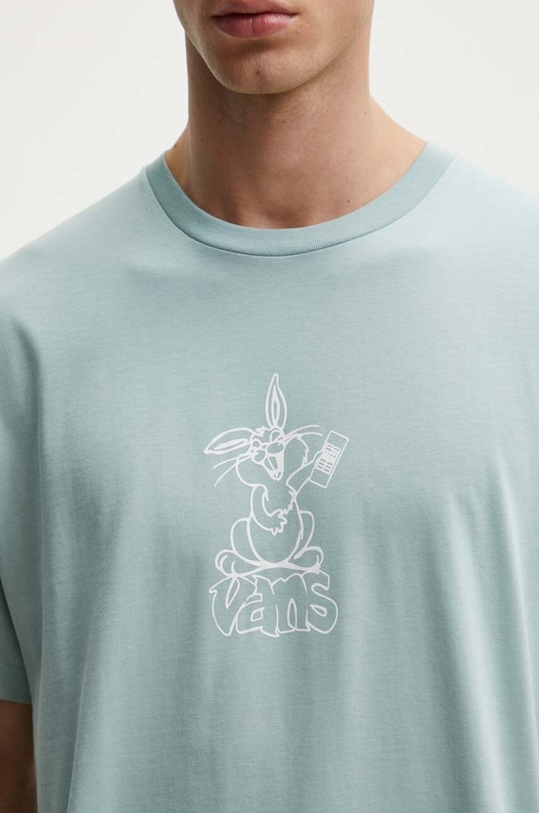 Vans tricou din bumbac VN000HFNM8I1 albastru