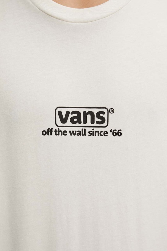Vans t-shirt bawełniany VN000HFFFS81 beżowy