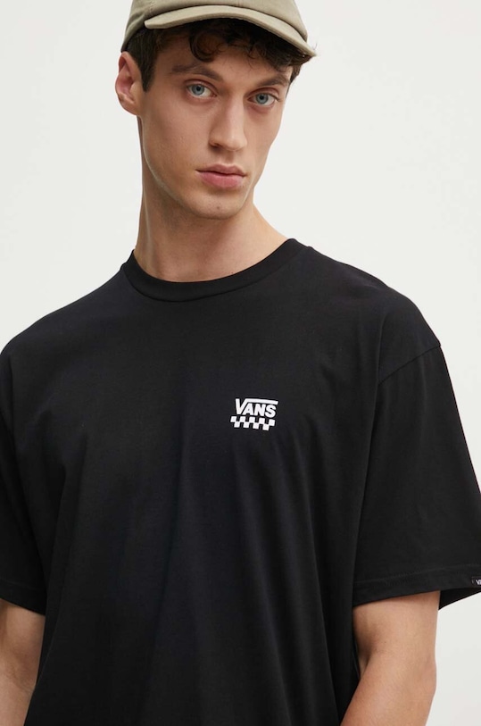 Vans t-shirt bawełniany nadruk czarny VN0A7TLGBLK1
