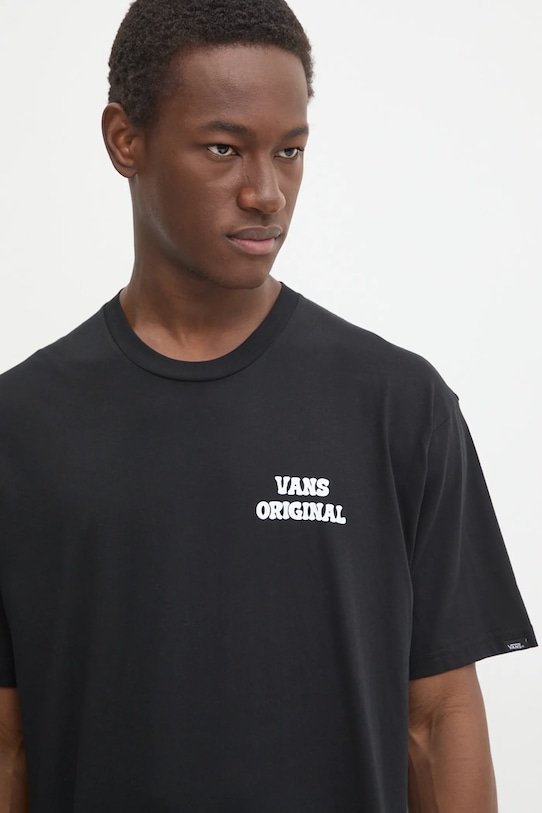Bavlněné tričko Vans černá VN000KHVBLK1