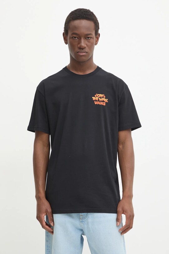 Îmbrăcăminte Vans tricou din bumbac VN000KHRBLK1 negru
