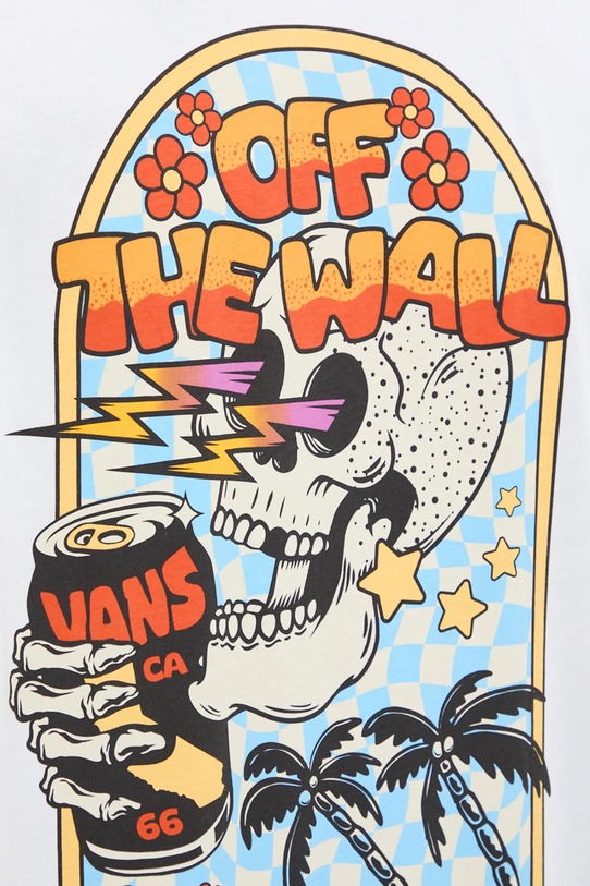 Bavlněné tričko Vans VN000KHRWHT1 bílá