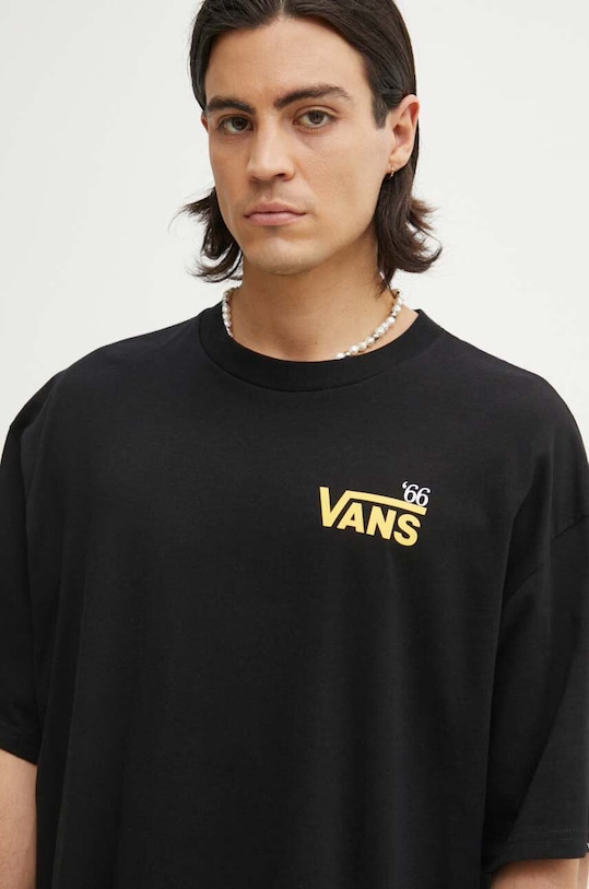 Bavlněné tričko Vans černá VN000HFTBLK1