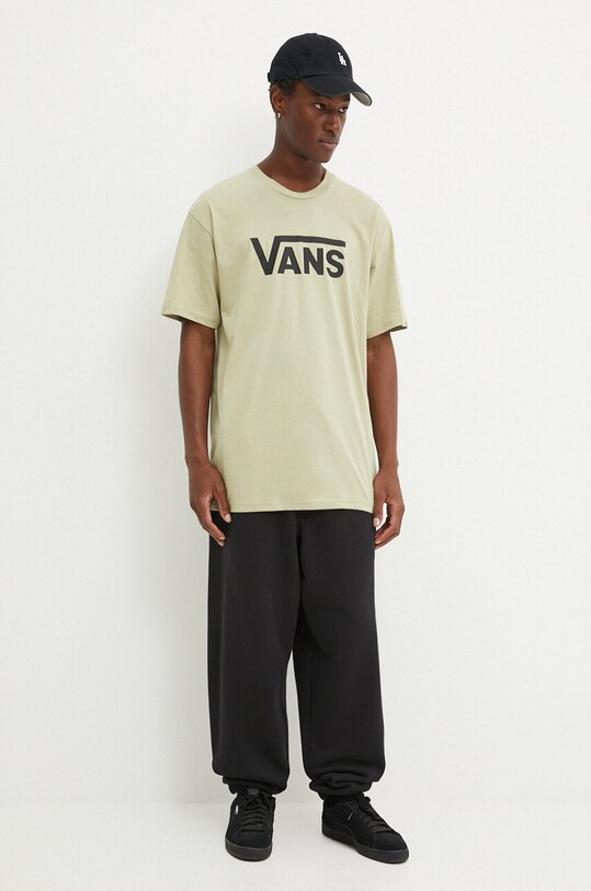 Vans tricou din bumbac VN000GGGDAU1 verde AW24